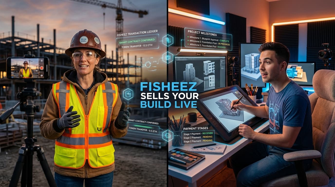 Fisheez Live Selling: Showcase Art & Phased Builds Securely