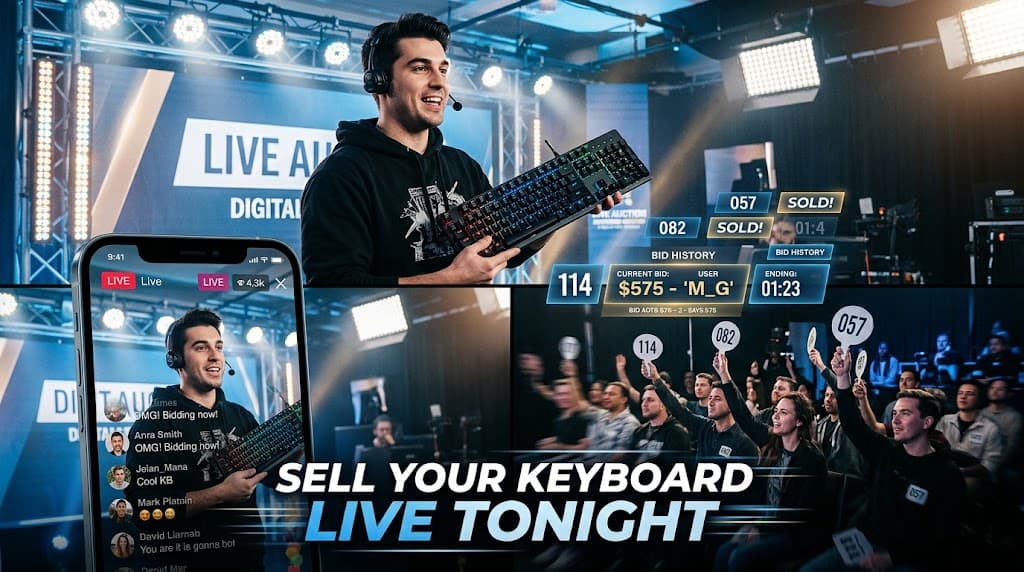 Your First Live Keyboard Auction Starts in Ten Minutes. Here's the Plan